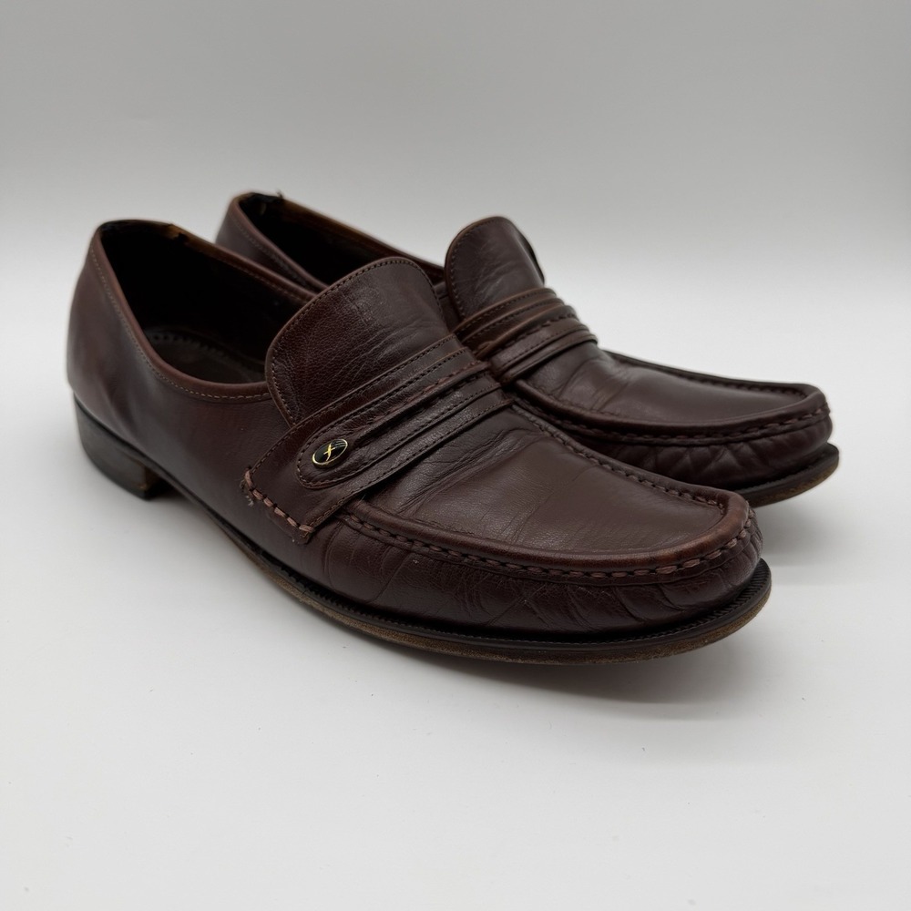 Florsheim Men's Riva Moc Toe Bit Loafers Leather Preppy Burgundy Size 9B